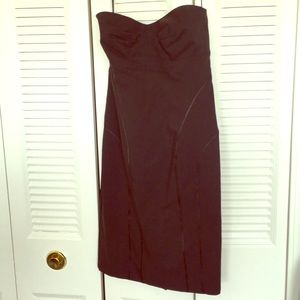 Black strapless dress